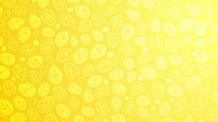 Background of Easter eggs with curls