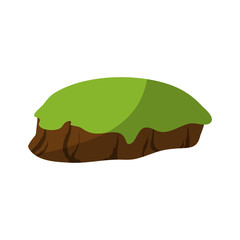 green field icon over white background. colorful design. vector illustration