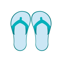 flip flops icon over white background. colorful design. vector illustration