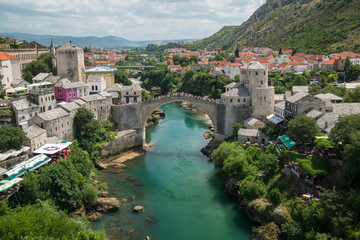 Fototapeta na wymiar The Old Bridge, Mostar, Bosnia and Herzegovina