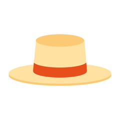 hat accessory icon over white background. colorful design. vector illustration