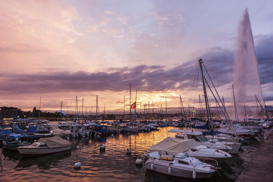 Jet D'Eau In Geneva