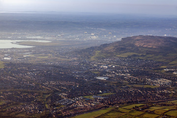 Obraz premium Aerial view of Belfast area