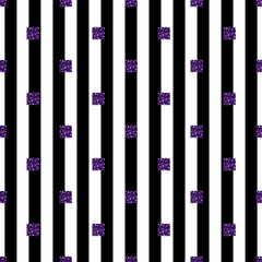 seamless violet square glitter pattern on stripe background