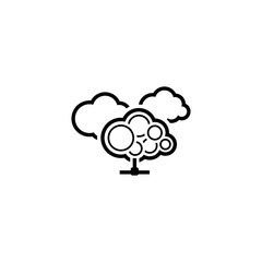 Cloud Services Icon. Flat Design.
