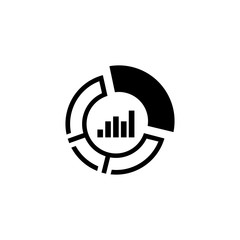Market Share Icon. Business Concept. Flat Design.
