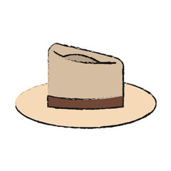 hat accessory icon over white background. vector illustration