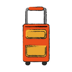 travel suitcase icon over white background. colorful design.vector illustration