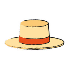 hat accessory icon over white background. vector illustration