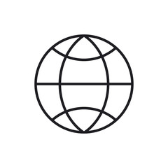 Globus icon on white background. Flat vector EPS 10