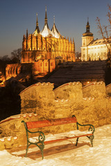 Former Jesuit College and St. Barbara's Church in Kutna Hora