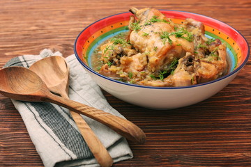 Roasted rabbit with herbs