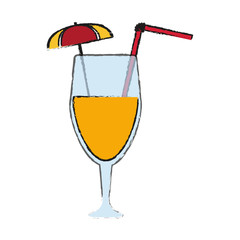cocktail drink icon over white background. vector illustration