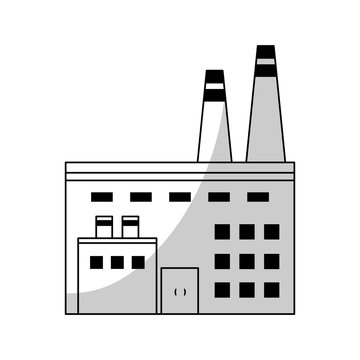 factory building icon over white background. vector illustration