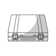 travel suitcase icon over white background. vector illustration