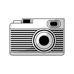 photographic camera icon over white background. vector illustration