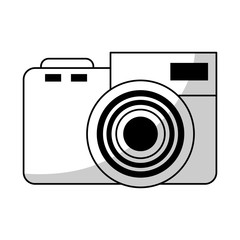 photographic camera icon over white background. vector illustration