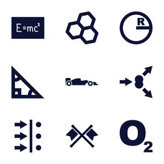 Set of 9 formula filled icons