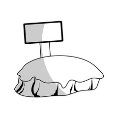 piece of field icon over white backgronund. vector illustration