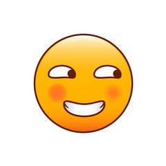Naughty smile emoticon