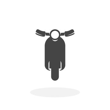 Scooter Icon. Vector logo on white background