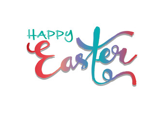 Happy Easter card. Easter hand lettering.