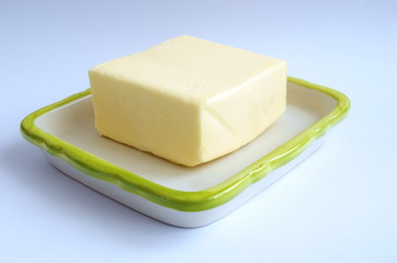 Butter on plate 
