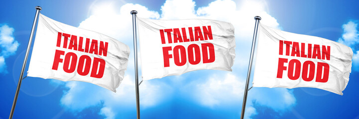 italian food, 3D rendering, triple flags