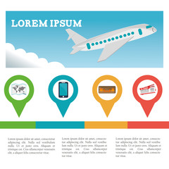 travel flyer infographic tourism vector illustration eps 10