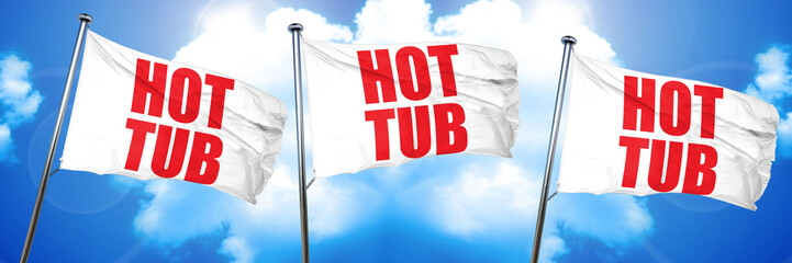 hot tub, 3D rendering, triple flags