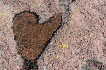 Naklejka premium Heart in Stone