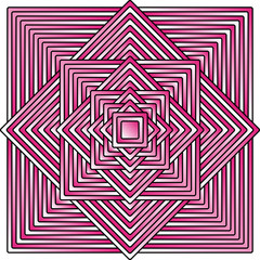 Vector illustration of a geometric decoration with rectangles and lines