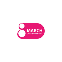 8 march, international women's day icon set for use in different applications and greeting cards