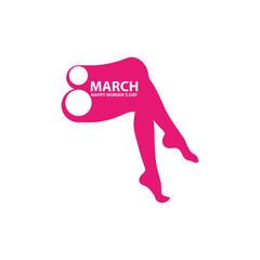 8 march, international women's day icon set for use in different applications and greeting cards