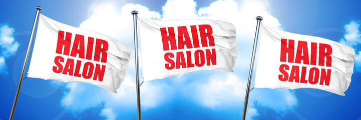hair salon, 3D rendering, triple flags