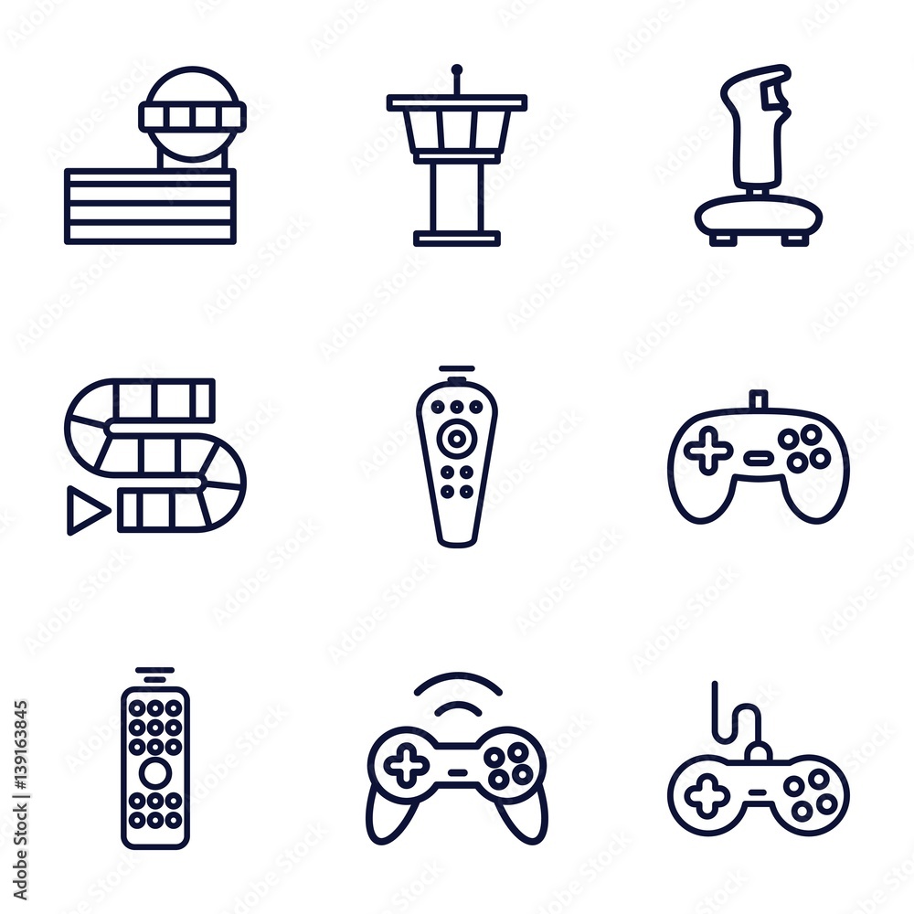 Aufkleber set of 9 controller outline icons
