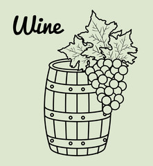 best wine barrel icon vector illustration design