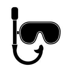 mask snorkel vacation recreation pictogram vector illustration eps 10
