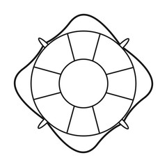 life buoy marine symbol thin line vector illustration eps 10
