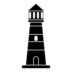 lighthouse guide sea pictogram vector illustration eps 10
