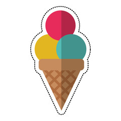 cartoon ice cream sweet sundae vector illustration eps 10