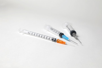 Obraz premium injections on the white table