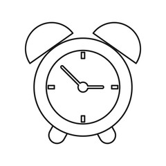 clock time alarm hour thin line vector illustration eps 10