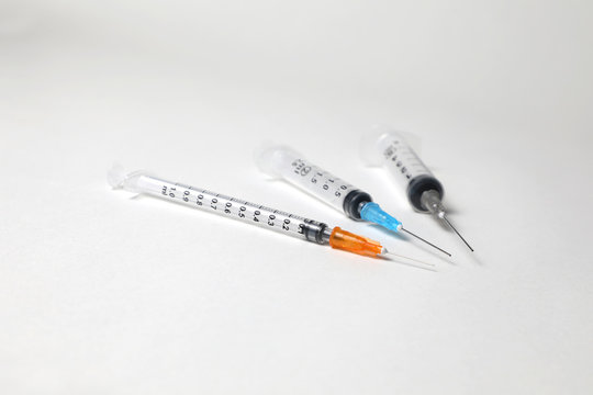 injections on the white table