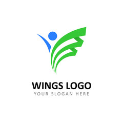 Thumb Logo With Wing Style