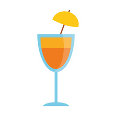 cocktail cup umbrella drink vector illustration eps 10