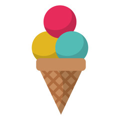 ice cream sweet sundae vector illustration eps 10