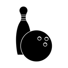 bowling ball pin sport pictogram vector illustration eps 10