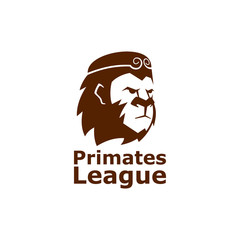Primate League Logo, Monkey Head Logo