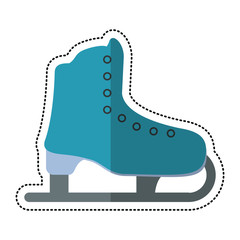 cartoon ice skate sport leisure vector illustration eps 10
